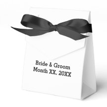 Gepersonaliseerde bruid & bruidegom Tent Favor Box