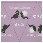 Gepersonaliseerde bruid bruidegom vogels DIY bruil Stof (Swatch)