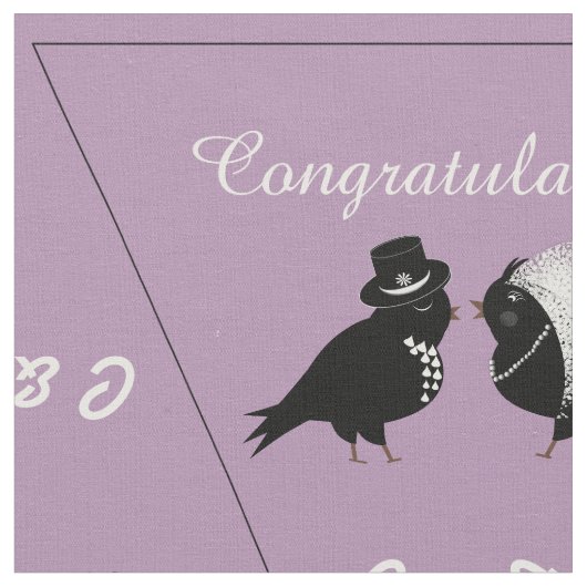 Gepersonaliseerde bruid bruidegom vogels DIY bruil Stof (Close Up)