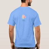 Gepersonaliseerde bruid bruidegom Waterverf Floral T-shirt (Achterkant)