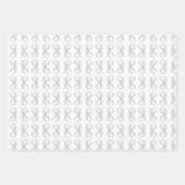 Gepersonaliseerde bruid, bruidegom zilveren harten inpakpapier vel (Voorkant 3)