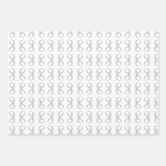 Gepersonaliseerde bruid, bruidegom zilveren harten inpakpapier vel (Voorkant 3)