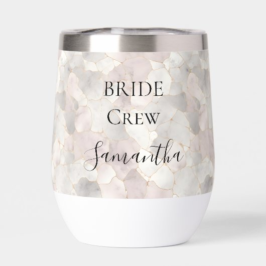 Gepersonaliseerde bruid Crew Bruidsmeisje Gifts La (Achterkant)