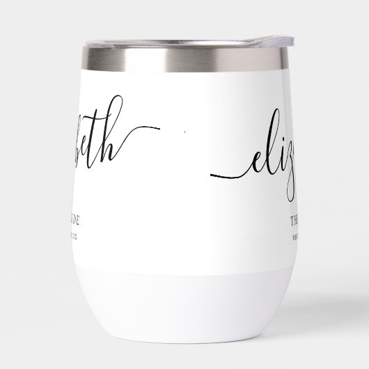 Gepersonaliseerde bruid Elegant Script Kalligrafie (Links)