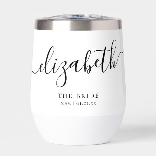 Gepersonaliseerde bruid Elegant Script Kalligrafie (Voorkant)