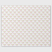 Gepersonaliseerde bruid en bruidegom bruiloft, roz cadeaupapier (Vlak)