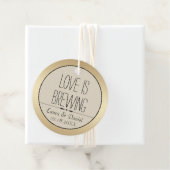 Gepersonaliseerde bruid en bruidegom Coffee Label (In situ)