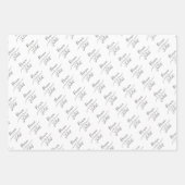 Gepersonaliseerde bruid en bruidegom wit inpakpapier vel (Voorkant)