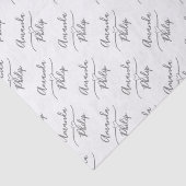 Gepersonaliseerde bruid en bruidegom wit tissuepapier (Detail)