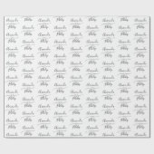 Gepersonaliseerde bruid en bruidegom witte bruilof cadeaupapier (Vlak)