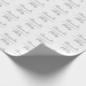 Gepersonaliseerde bruid en bruidegom witte bruilof cadeaupapier (Hoek)