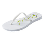 Gepersonaliseerde bruid (groen) teenslippers (Schuin)