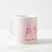 Gepersonaliseerde bruid Mok | Blush Pink Future Mr (Voorkant links)