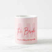 Gepersonaliseerde bruid Mok | Blush Pink Future Mr (Center)