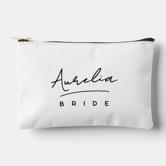 Gepersonaliseerde bruid Monogram Modern Neutraal M Etui (Voorkant)