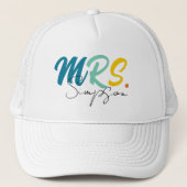Gepersonaliseerde bruid Mrs Wedding Trucker Pet