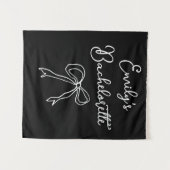 Gepersonaliseerde bruid naam Bachelorette Photo Bo Wandkleed (Voorkant (horizontaal))