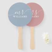 Gepersonaliseerde bruid of bruidegom Mr. Mrs Weddi Handwaaier (Voorkant en achterkant)
