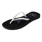 Gepersonaliseerde bruid (paarse) teenslippers (Schuin)