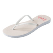 Gepersonaliseerde bruid Roze Retro Beach Teenslippers (Schuin)