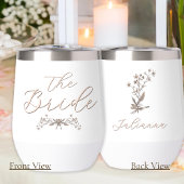 Gepersonaliseerde bruid rustieke wilde bloemen