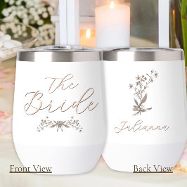 Gepersonaliseerde bruid rustieke wilde bloemen