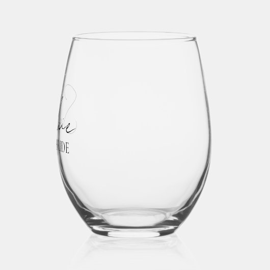 Gepersonaliseerde bruid Stemless wijnglas Wijnglas Zonder Voet (Links)