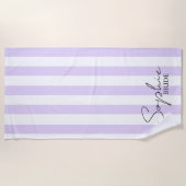 Gepersonaliseerde bruid strand handdoek | Lavendel (Voorkant)
