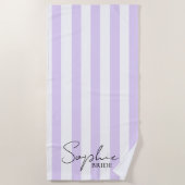 Gepersonaliseerde bruid strand handdoek | Lavendel (Voorkant)