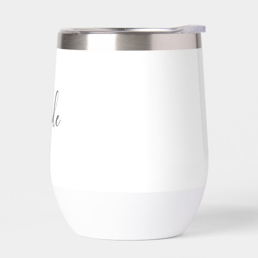 Gepersonaliseerde bruid wit script eenvoudige brui (Links)