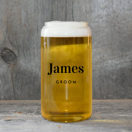 Gepersonaliseerde bruidegom bruiloft blikvorm glas