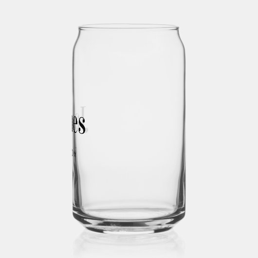 Gepersonaliseerde bruidegom bruiloft blikvorm glas (Links)