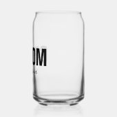 Gepersonaliseerde bruidegom naam blikvorm glas (Links)