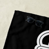 Gepersonaliseerde bruidegom Zwart Wit Moderne brui Strandlaken (In situ)