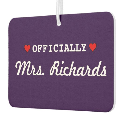 Gepersonaliseerde bruidsbruiloft luchtverfrisser (Links)