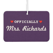 Gepersonaliseerde bruidsbruiloft luchtverfrisser (Voorkant)