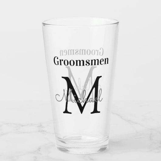 Gepersonaliseerde bruidsjonkers, elegant en stijlv glas (Achterkant)