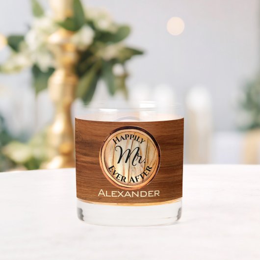 Gepersonaliseerde bruidskamers MR houttint Whisky Glas (Insitu (Huwelijk))