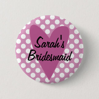 Gepersonaliseerde bruidsmeisje badge / Button