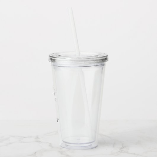 Gepersonaliseerde bruidsmeisje bloem met roze stri acryl drinkbeker (Links)