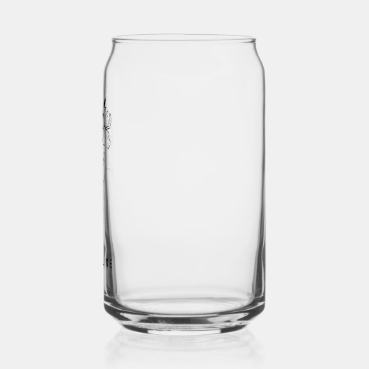 Gepersonaliseerde bruidsmeisje bloem met roze stri blikvorm glas (Links)