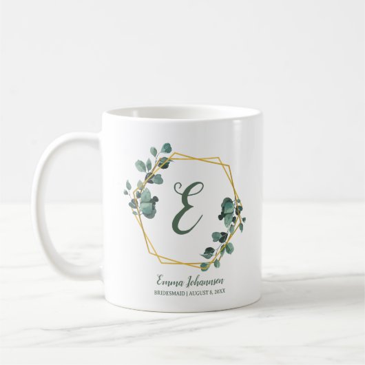 Gepersonaliseerde bruidsmeisje bruids partij voors koffiemok (Links)