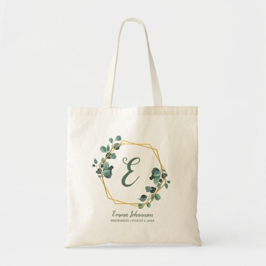 Gepersonaliseerde bruidsmeisje bruids partij voors tote bag (Voorkant)
