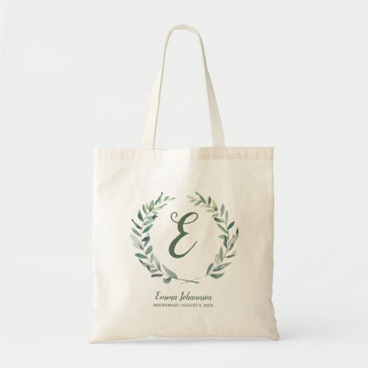 Gepersonaliseerde bruidsmeisje bruids partij voors tote bag (Voorkant)