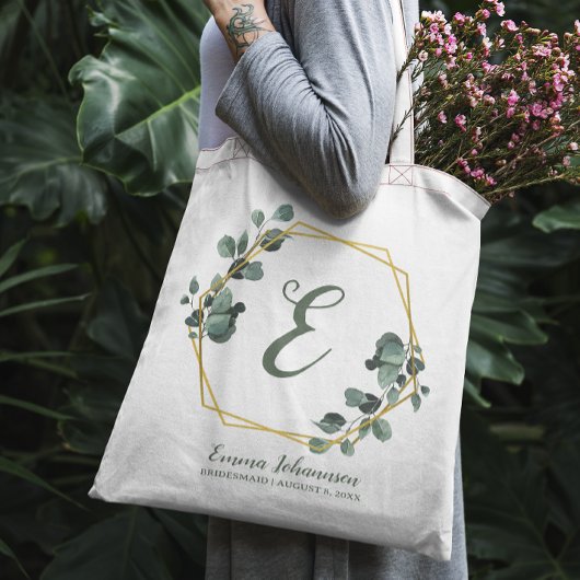 Gepersonaliseerde bruidsmeisje bruids partij voors tote bag