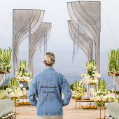 Gepersonaliseerde bruidsmeisje bruiloft vrijgezell denim jacket