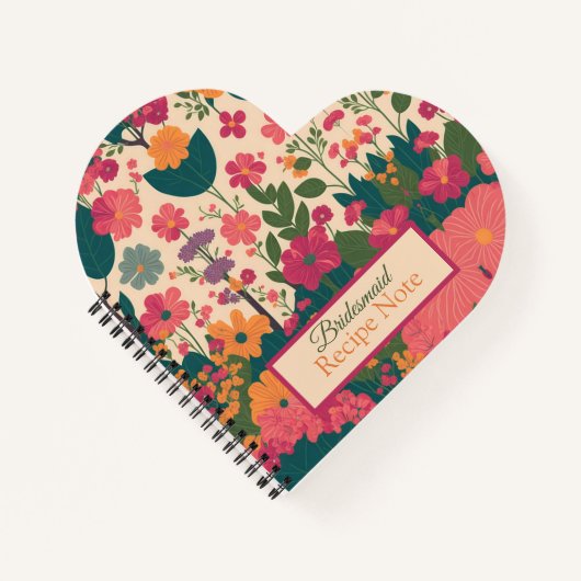 Gepersonaliseerde bruidsmeisje cadeau idee notitieboek (Voorkant)