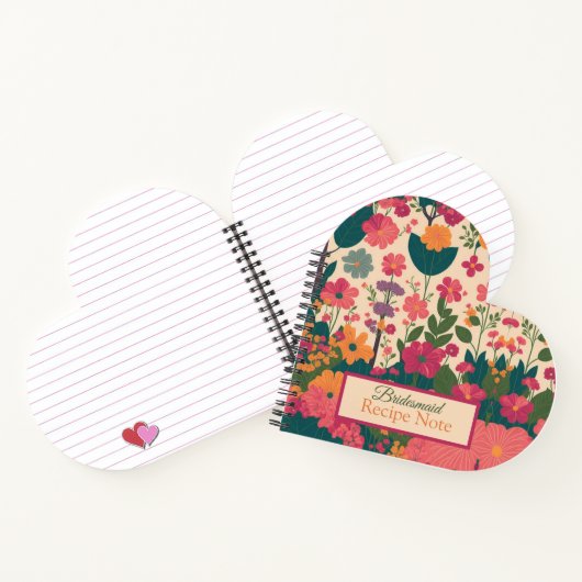 Gepersonaliseerde bruidsmeisje cadeau idee notitieboek (Binnen)