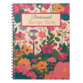 Gepersonaliseerde bruidsmeisje cadeau idee notitieboek (Voorkant)