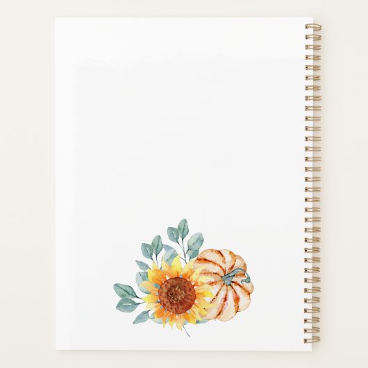 Gepersonaliseerde bruidsmeisje cadeau val bruiloft planner (Achterkant)